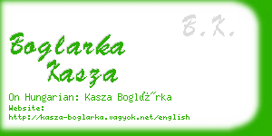 boglarka kasza business card